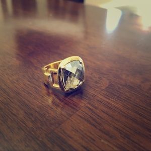 Large Gold Jewel Costume Ring